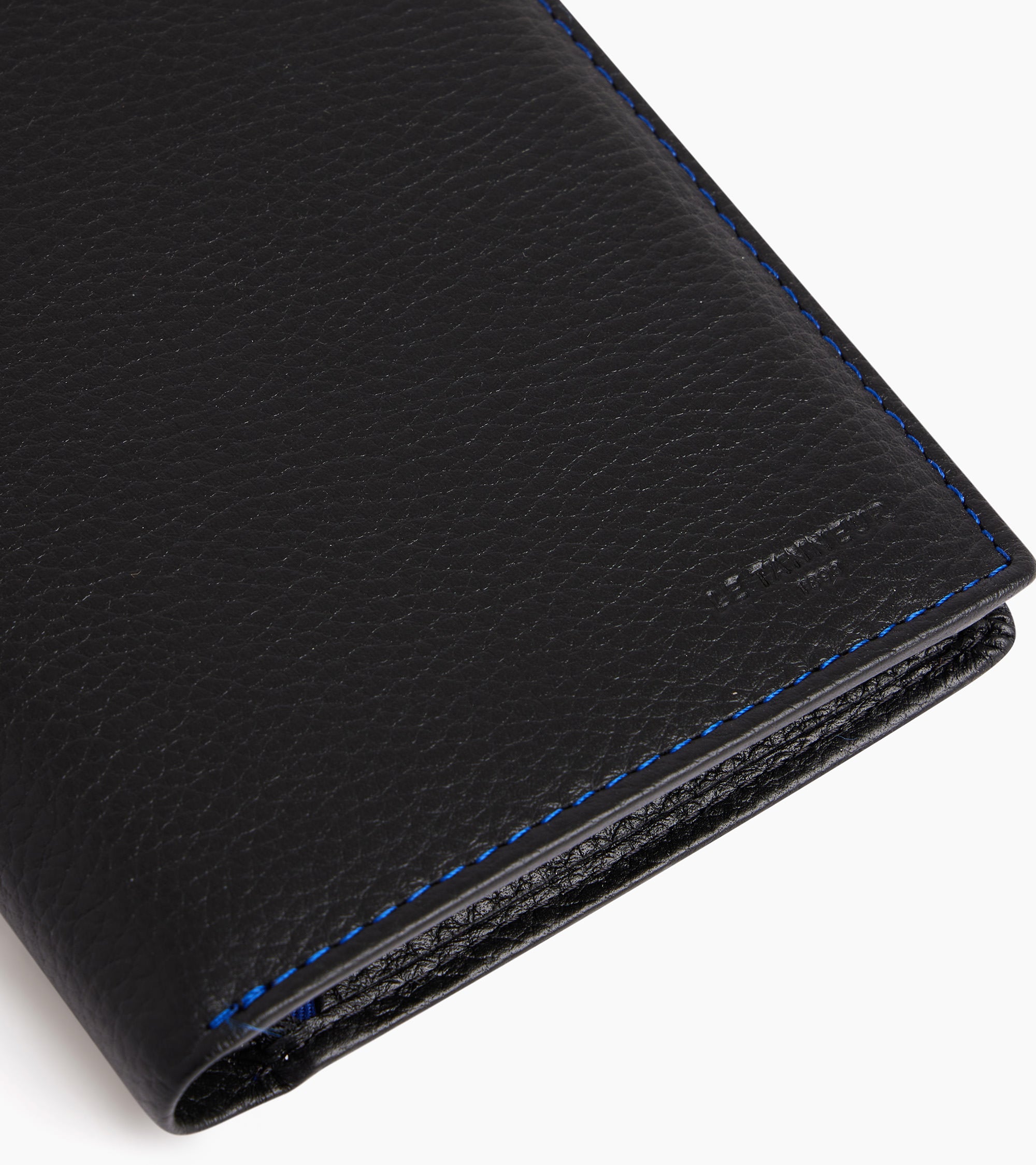 Charles グレインレザー ファスナー付き 縦型 ラージ 二つ折り財布
