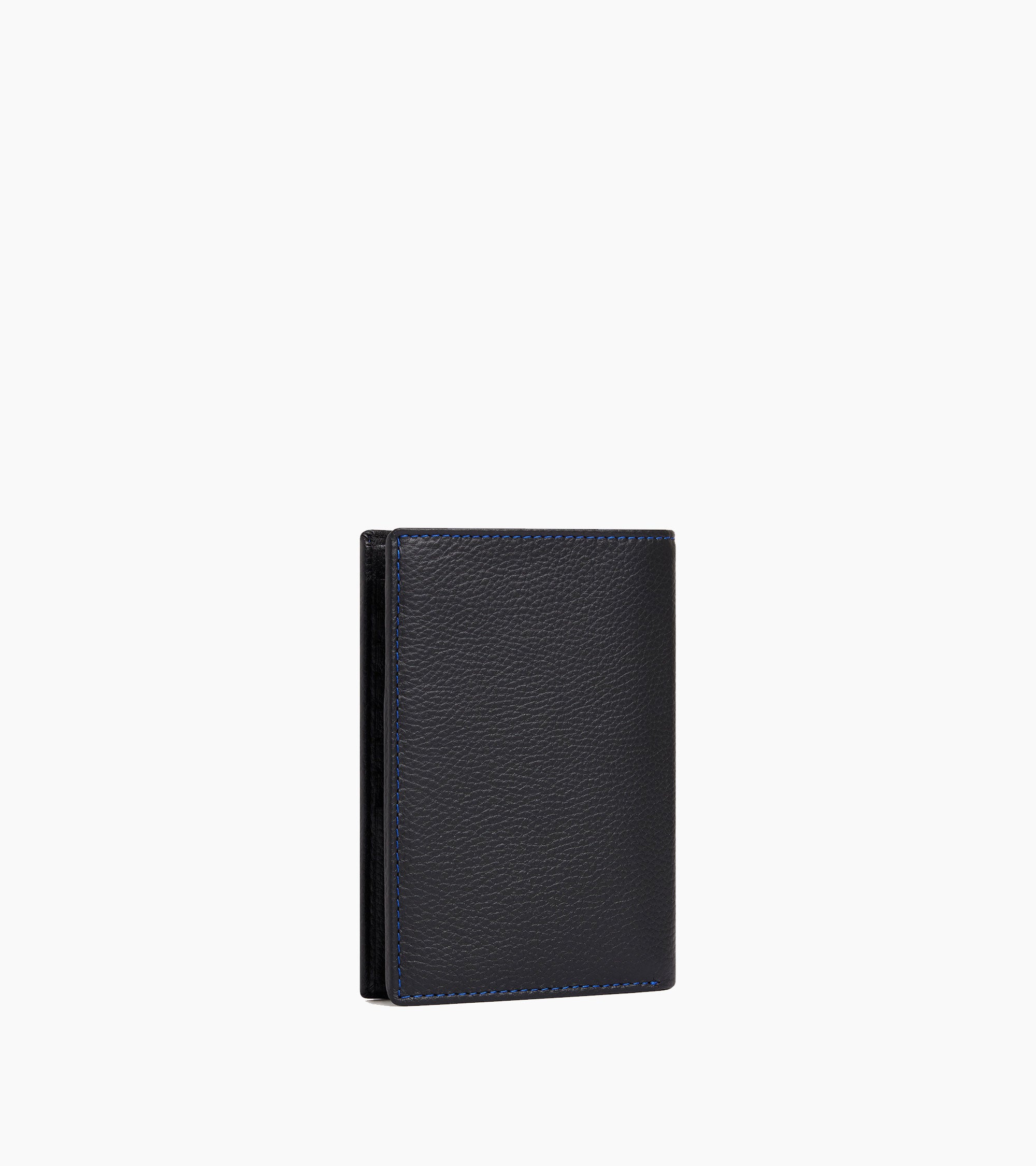 Charles グレインレザー ファスナー付き 縦型 ラージ 二つ折り財布