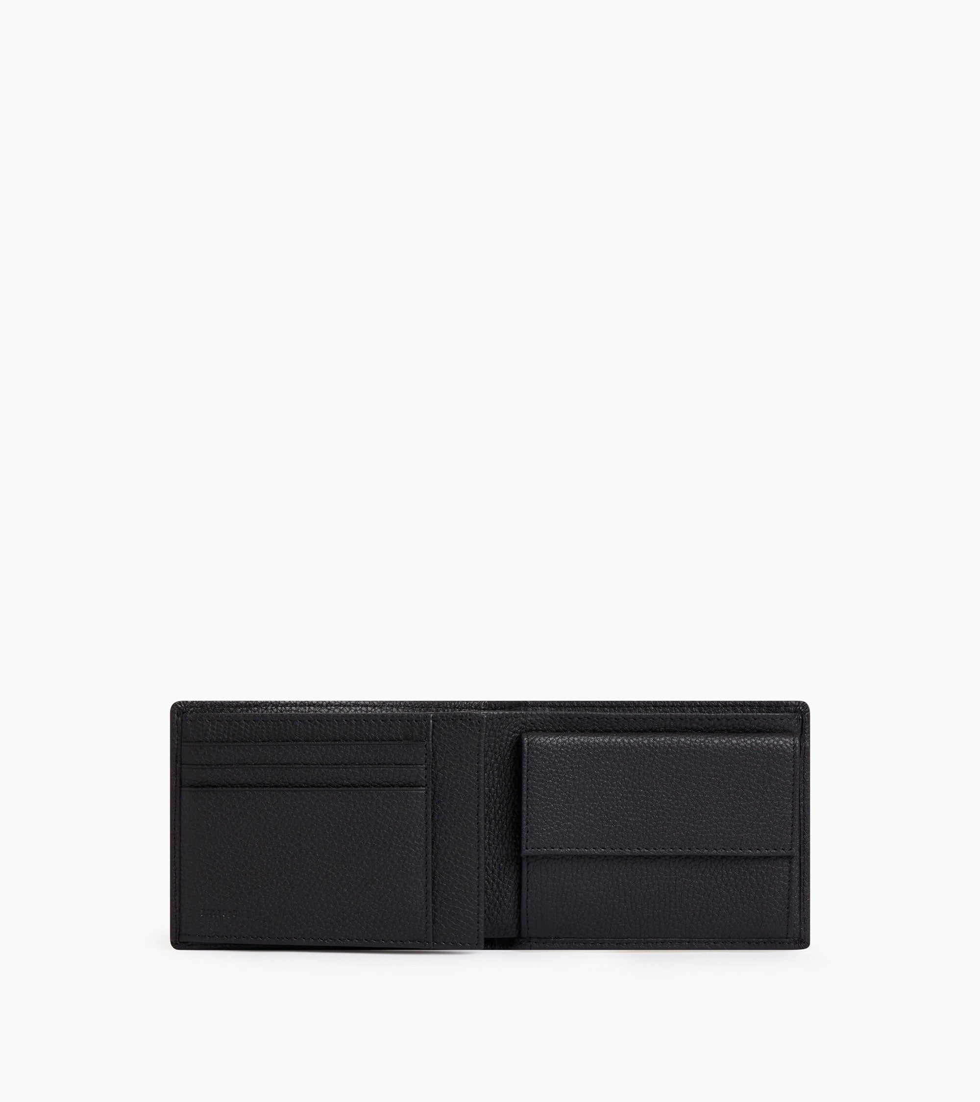 Charles グレインレザー フラップ付き 二つ折り財布