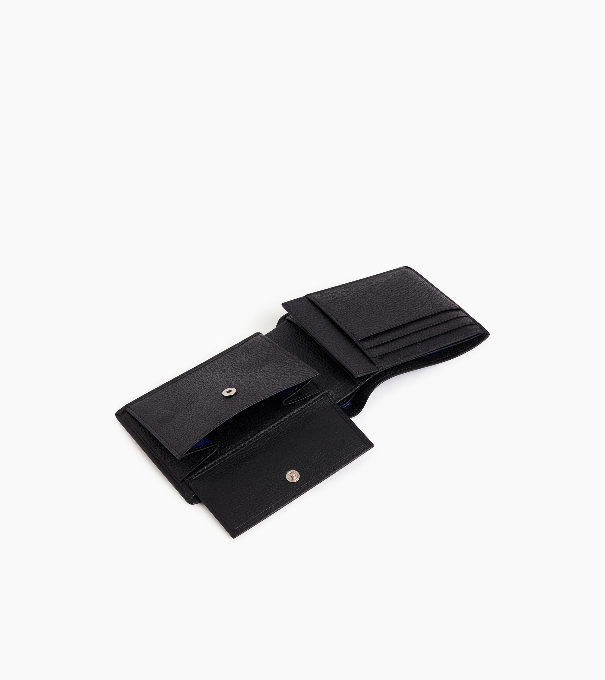 Charles グレインレザー フラップ付き 二つ折り財布