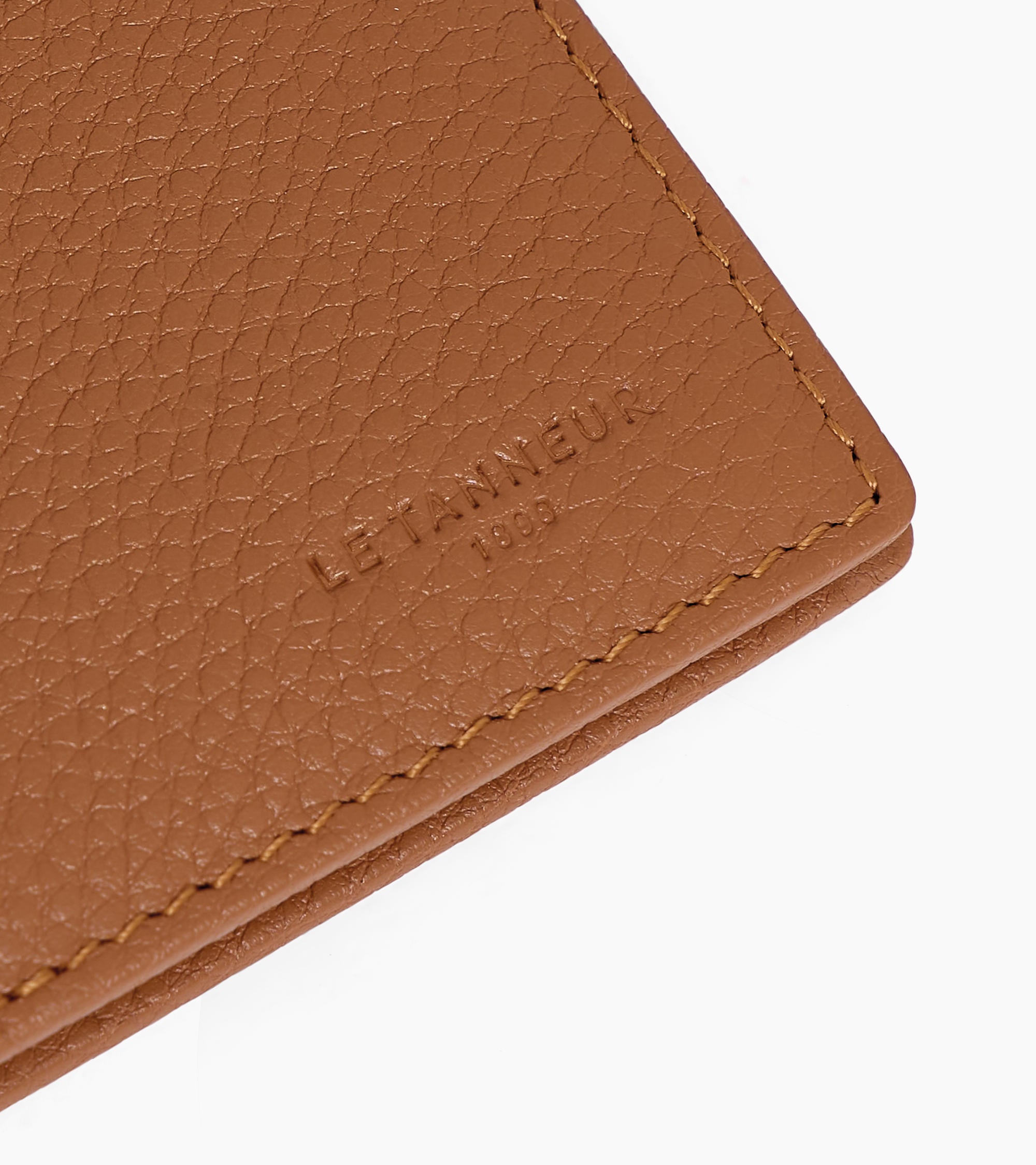 Charles グレインレザー フラップ付き 二つ折り財布