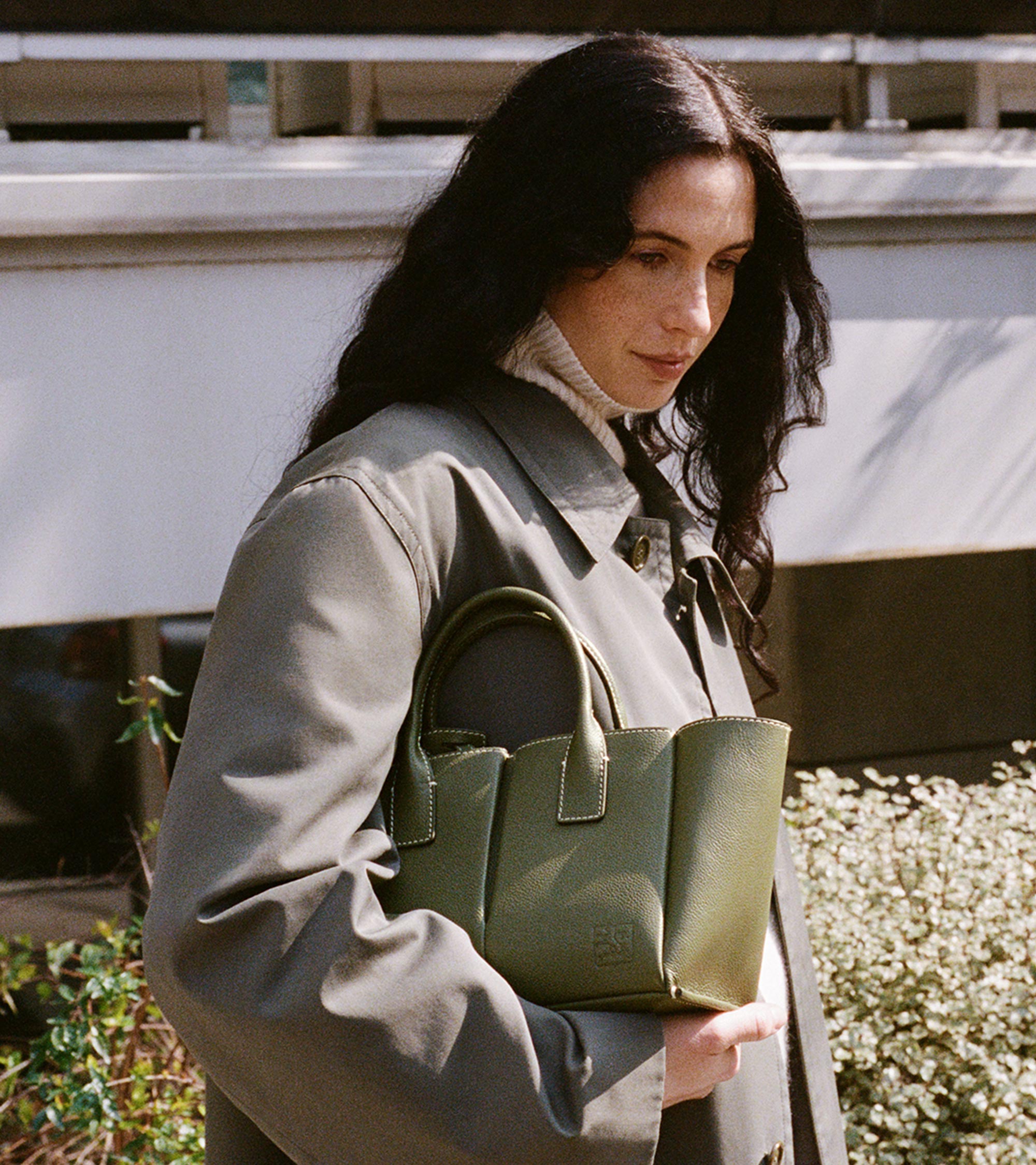 Petit sac à main Elena en cuir grainé