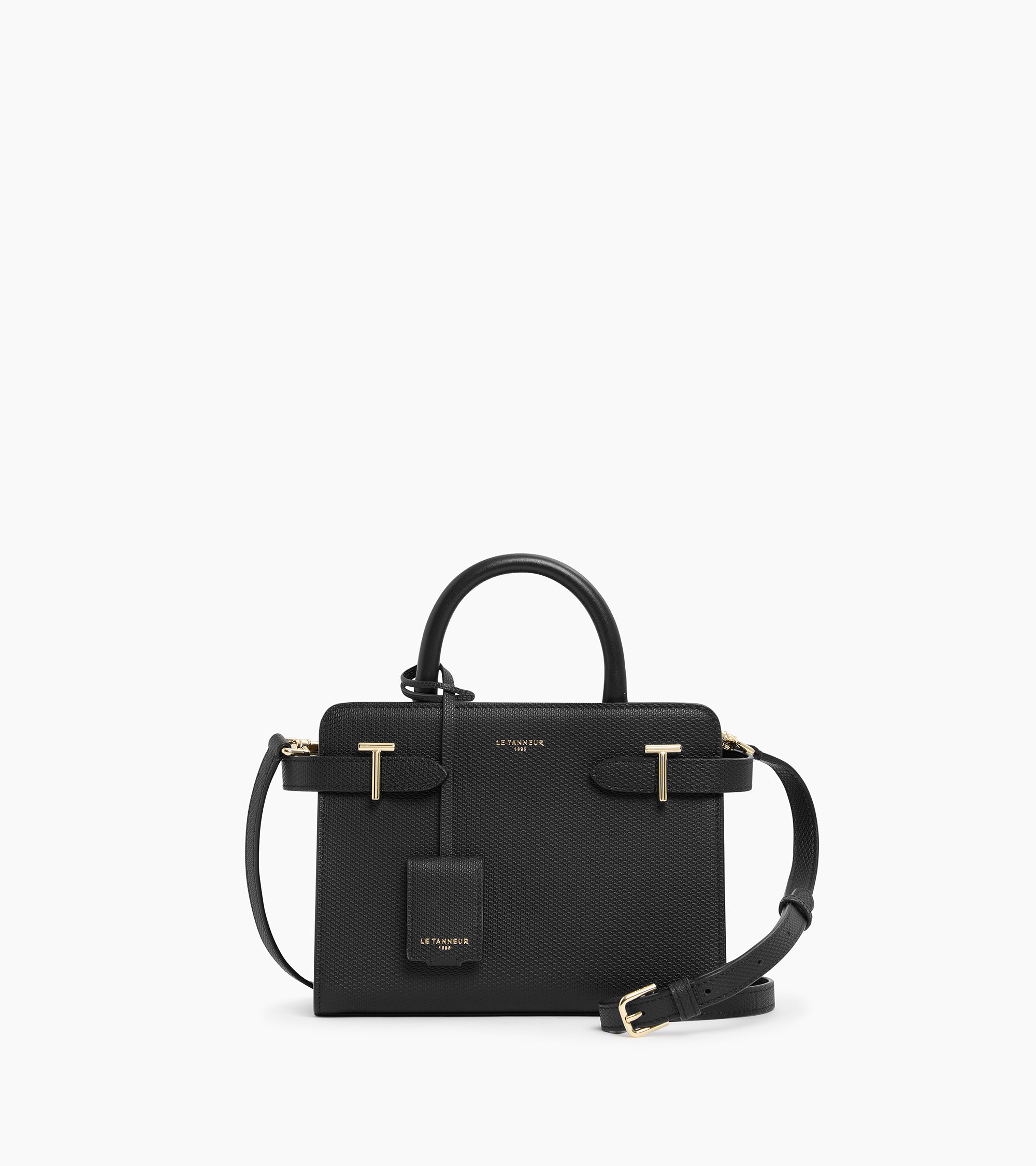 Emilie T シグネチャー レザー スモール ハンドバッグ