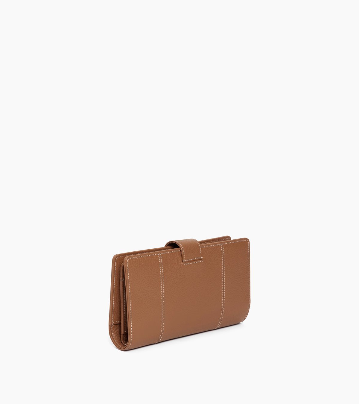 Große Brieftasche Marguerite aus genarbtem Leder
