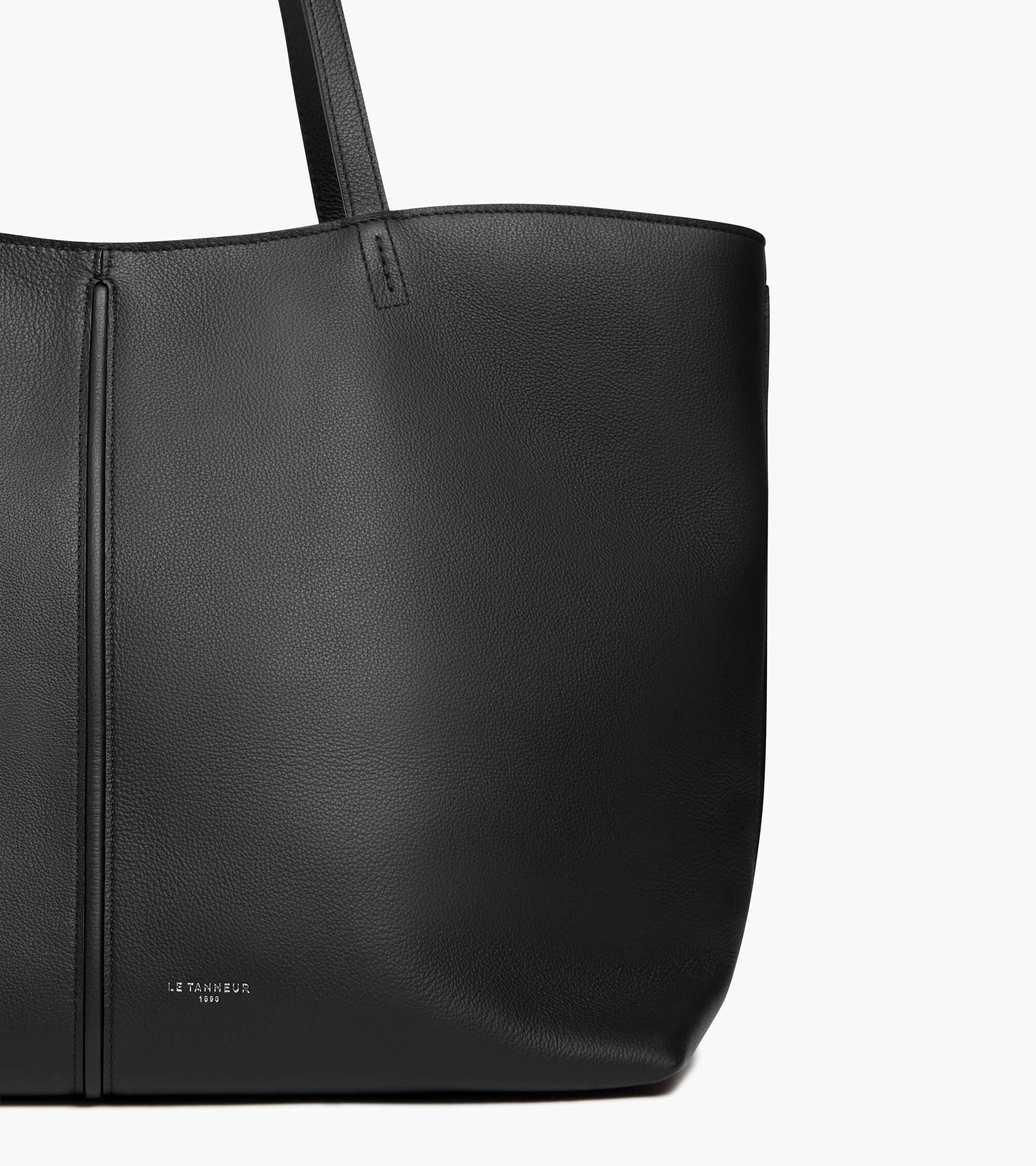 Bolso cabás grande Hortense de piel granulada de doble cara