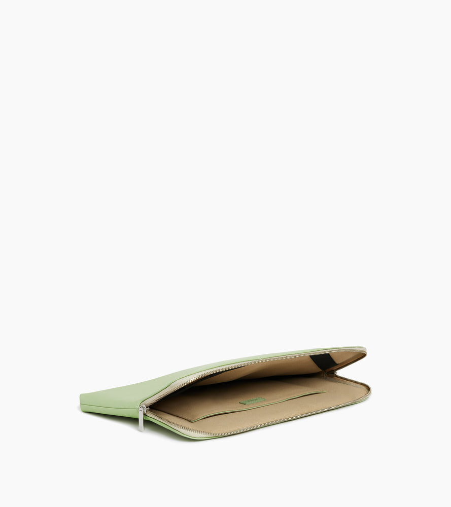 Pochette ordinateur 14" en cuir grainé
