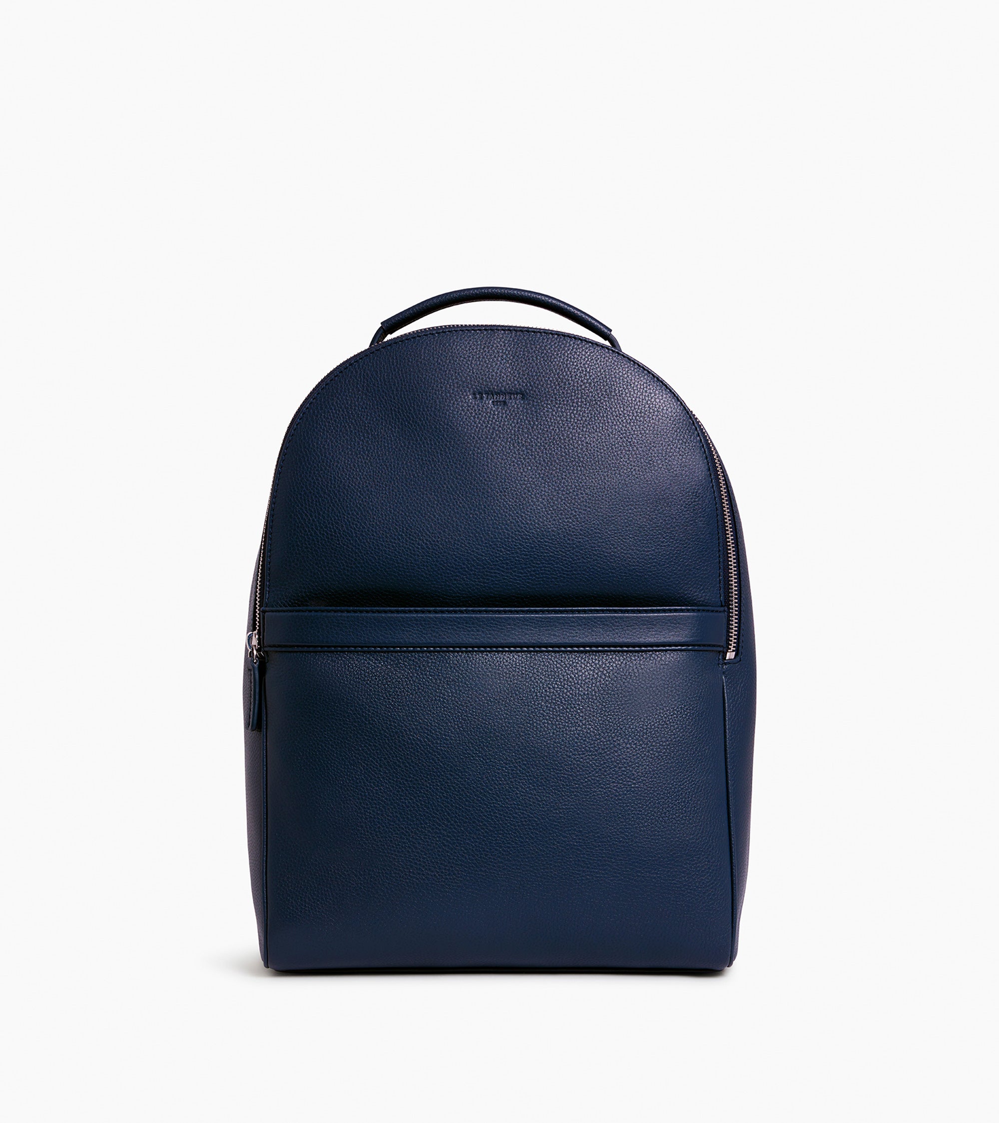 Sac à dos zippé Charles en cuir grainé