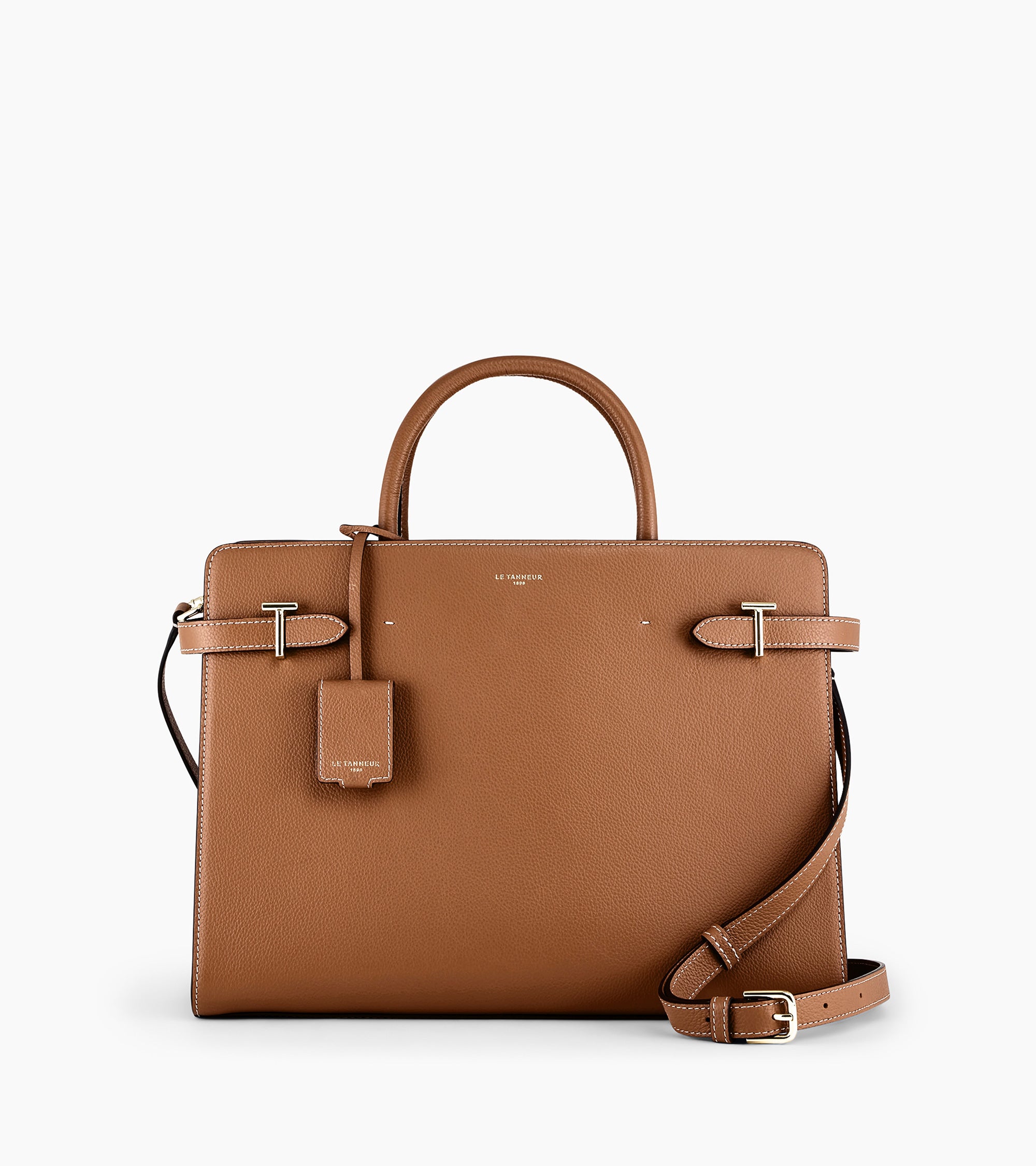 Emilie large handbag in grained leather