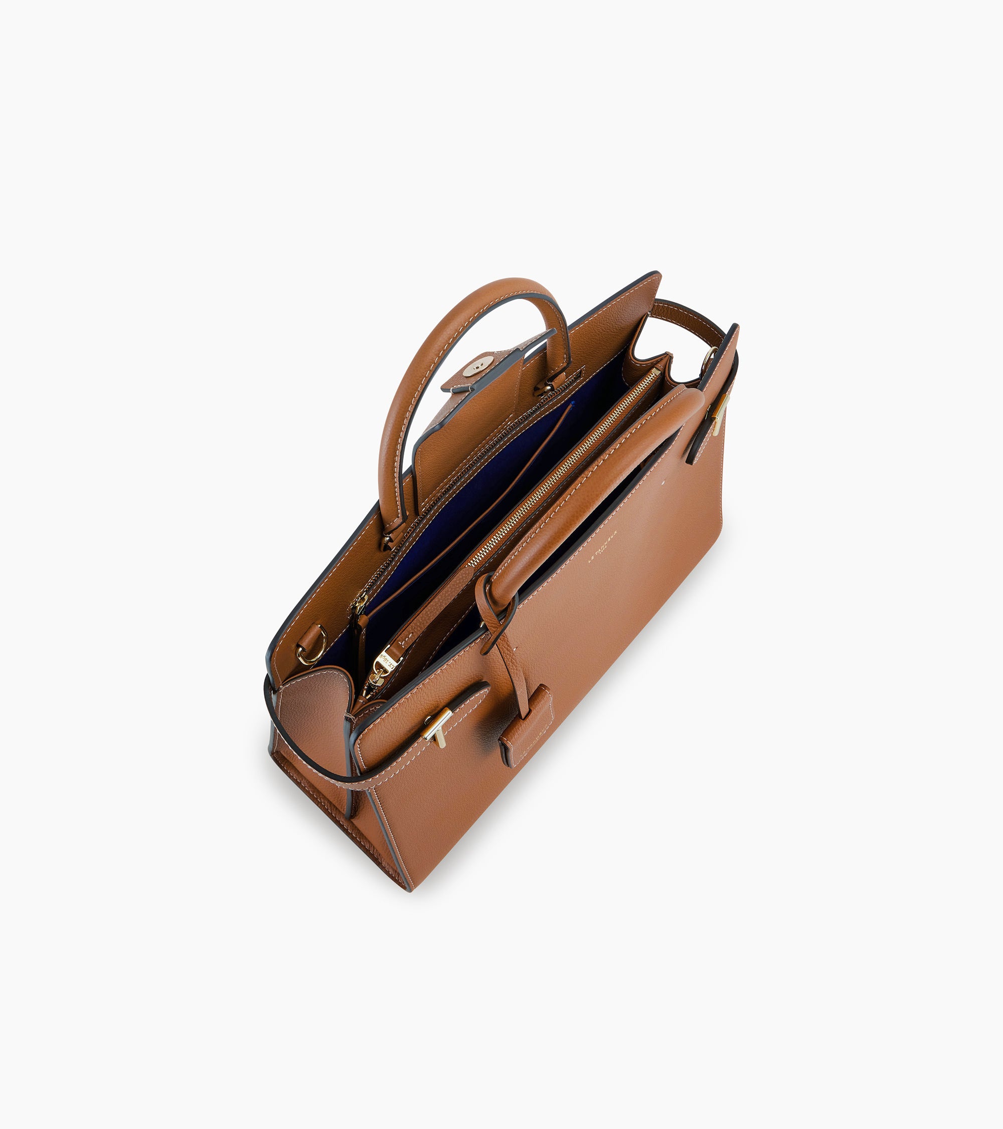 Emilie large handbag in grained leather