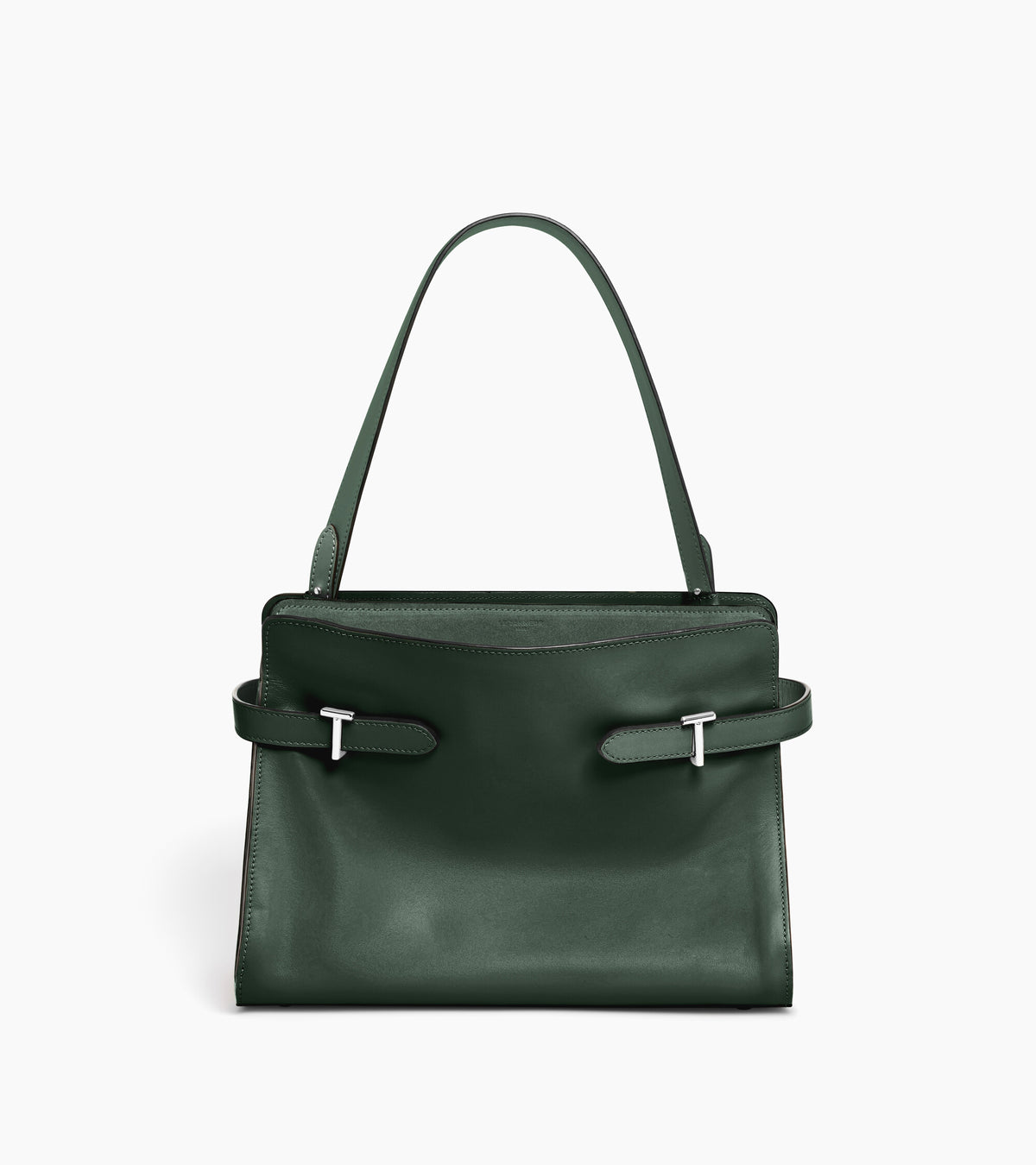 Große Handtasche Emie aus Glatt- und Nubukleder