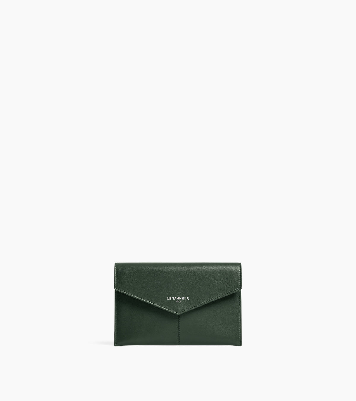 Paulette medium clutch envelope in smooth leather