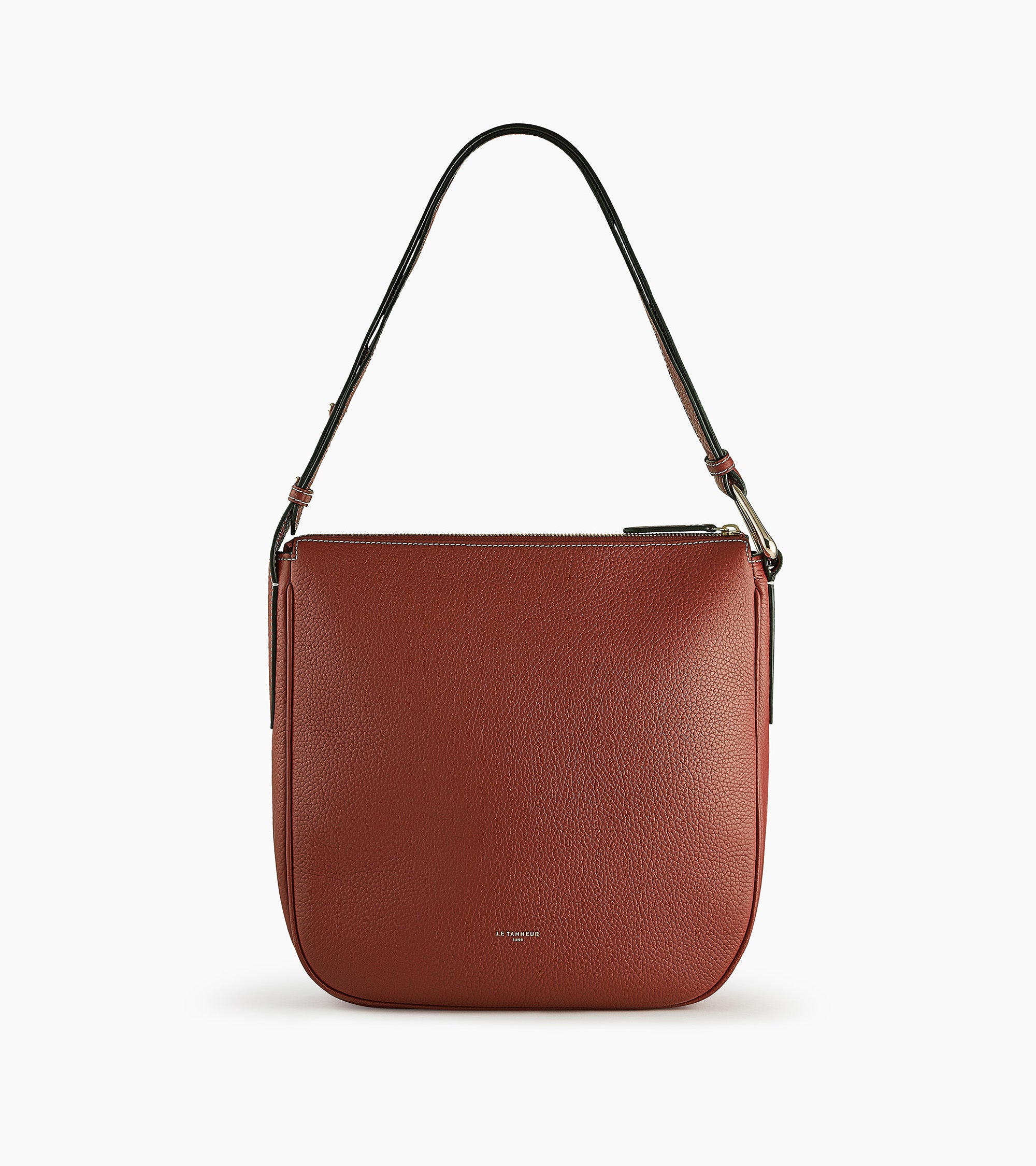 Bolso hobo de tamaño medio Madeleine en cuero de ternero graneado