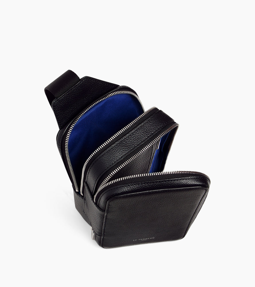 Sacoche sling Emile en cuir grainé