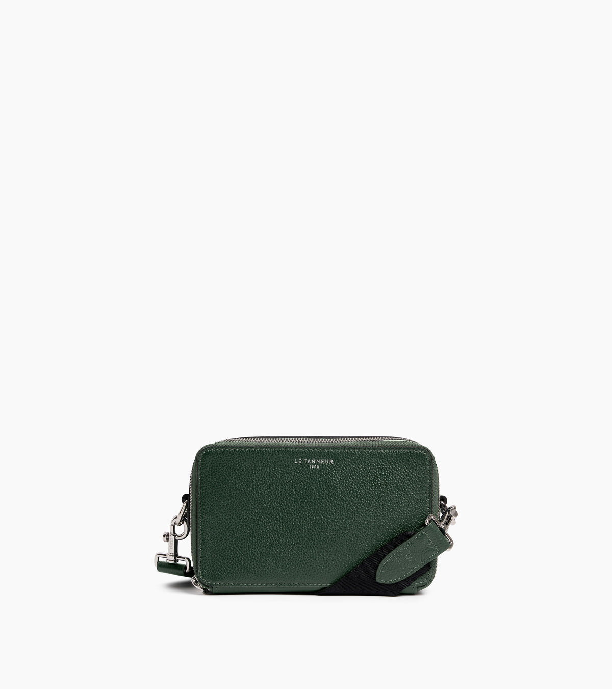 Emile small 2-compartment satchel in grained leather