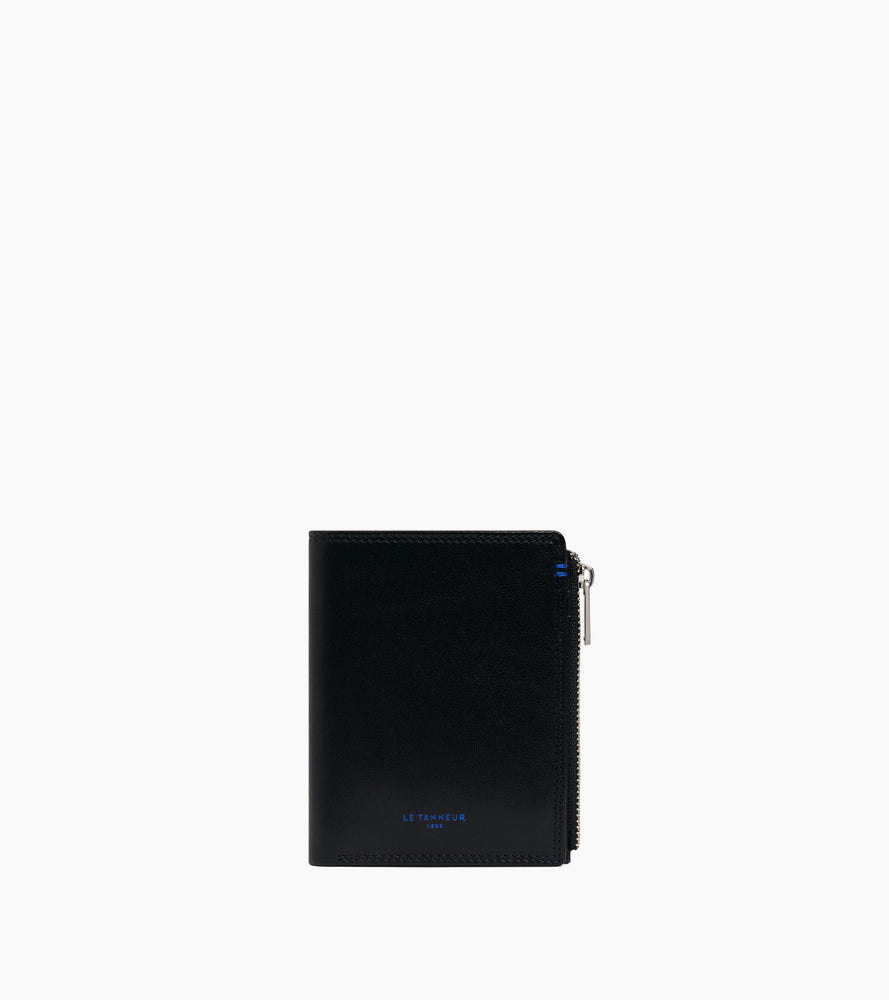 Martin スムースレザー 縦型 ファスナー付き ミディアム 財布