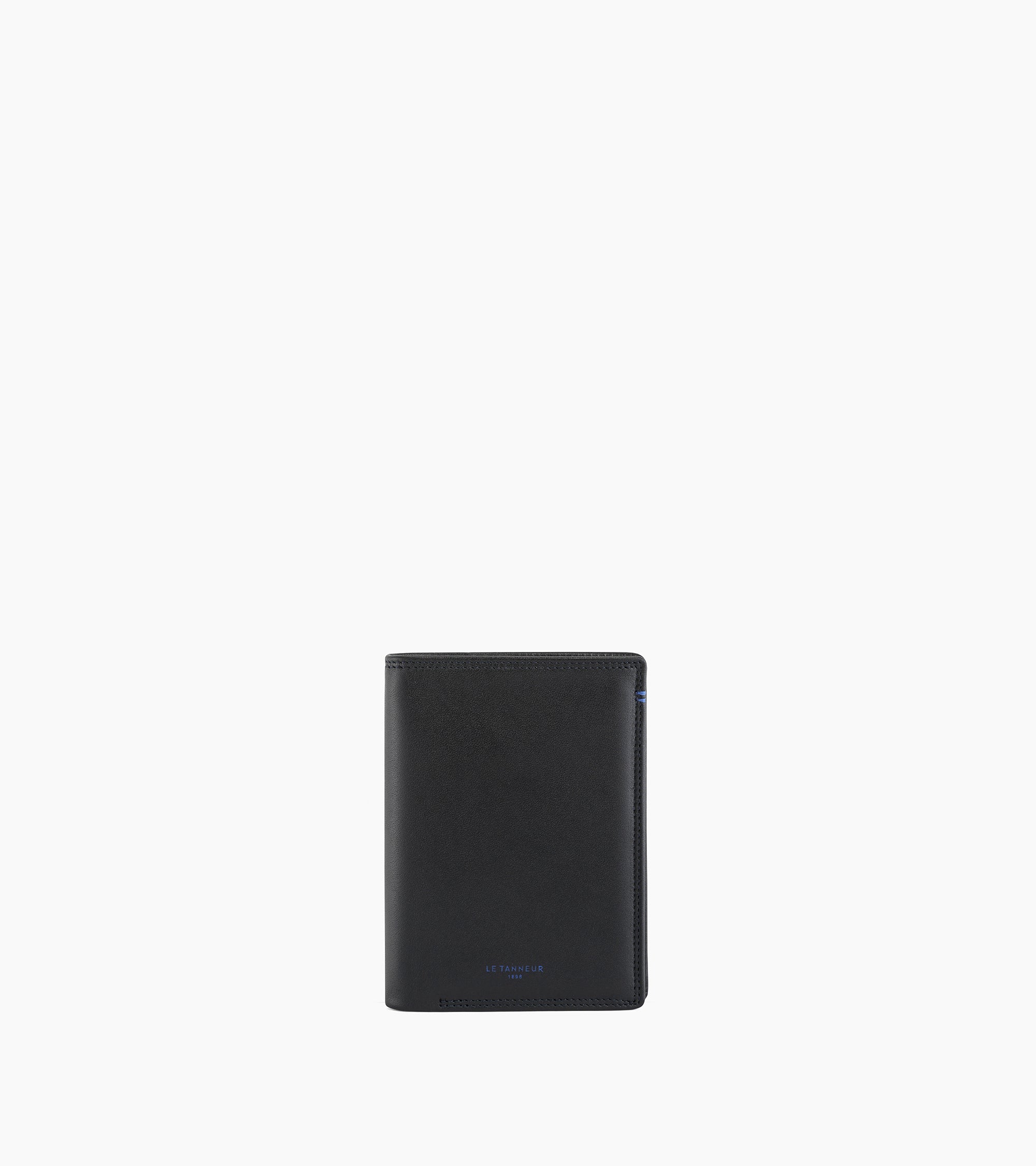 Cartera vertical mediana con cremallera de 2 secciones Martin de piel lisa