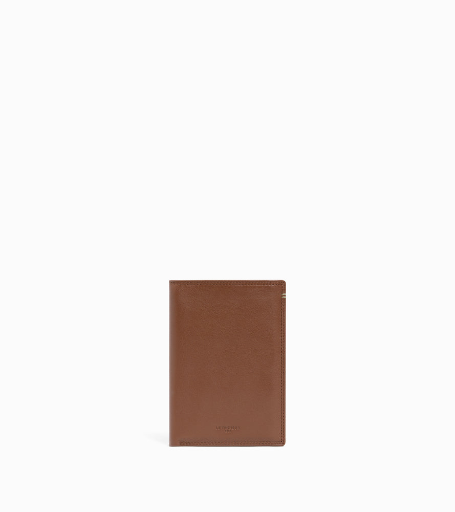 Martin large wallet with zipped pocket and 2 shutters in smooth leather