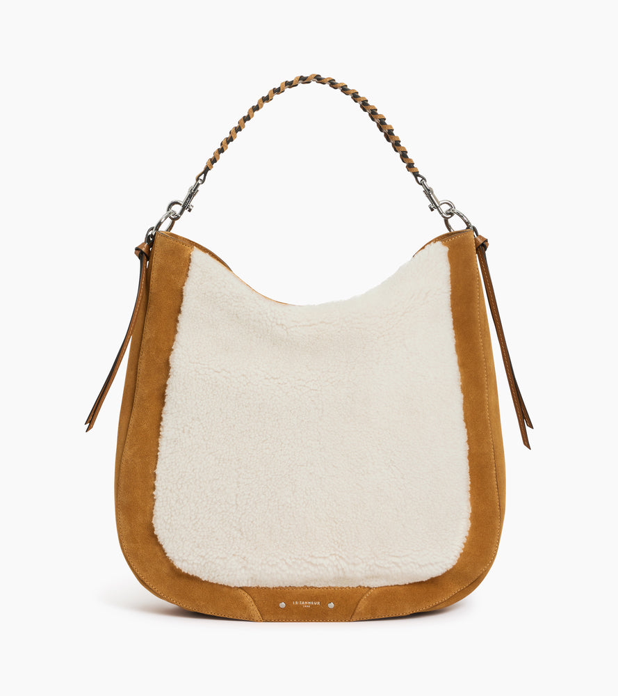 Bolso hobo Ella mediano de ante y borrego