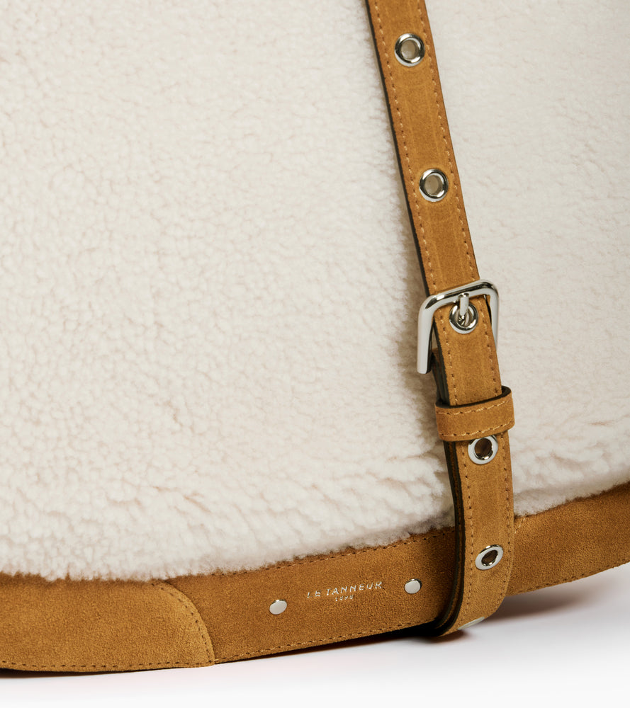 Bolso hobo Ella mediano de ante y borrego