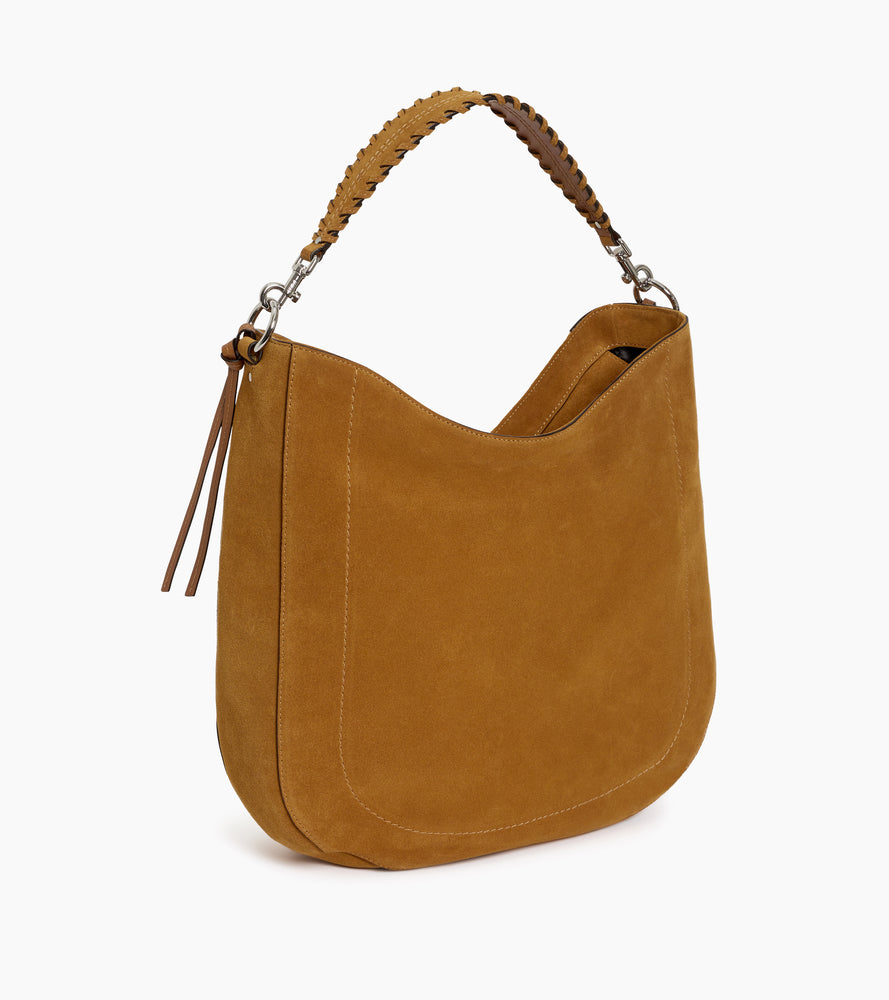 Bolso hobo Ella mediano de ante y borrego