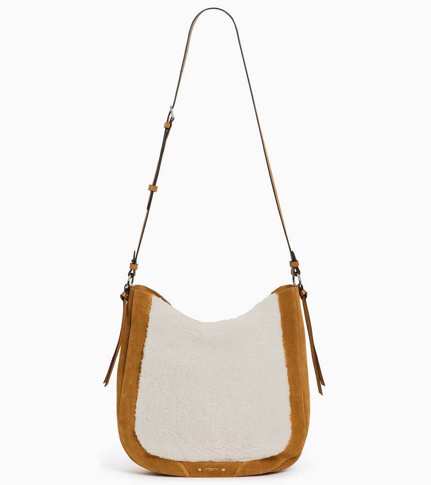 Bolso hobo Ella mediano de ante y borrego